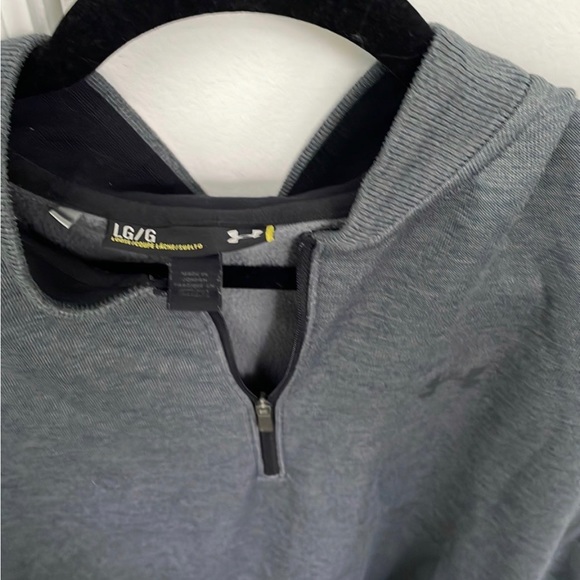 Mens Under Armour Coldgear Loose Zipped Vest Size large dark grey - Picture 2 of 8